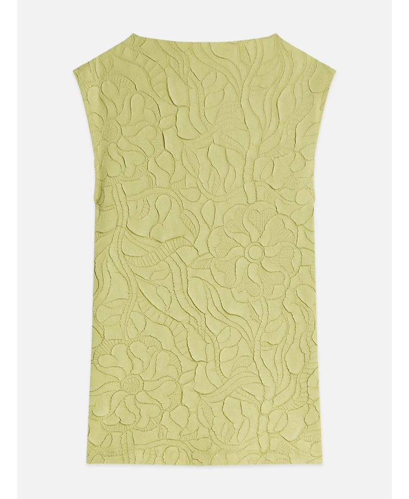 Scotch & Soda Women's Embossed Pleat Mock Neck Tank