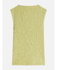 Scotch & Soda Women's Embossed Pleat Mock Neck Tank