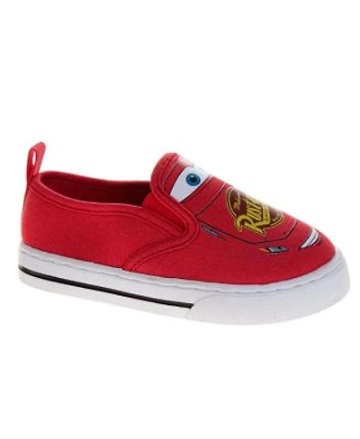 Disney Big Boys 7 12 Pixar Cars Slip On Canvas Shoes