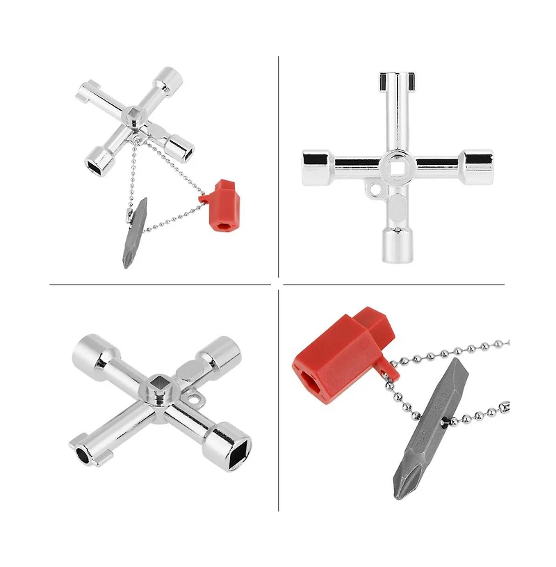 Xdovet 4 Way Sillcock Key Water Meter Gas Faucet Zinc Alloy