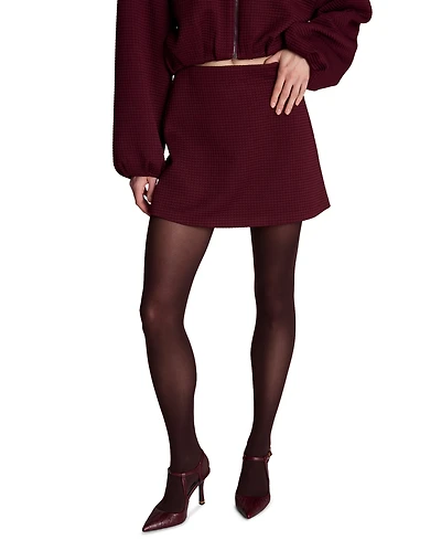 Kenneth Cole Women's Faux Leather Mini A-Line Skirt