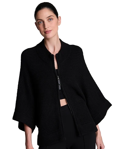 Kenneth Cole Women's Dolman-Sleeve Full-Zip Cardigan Sweater
