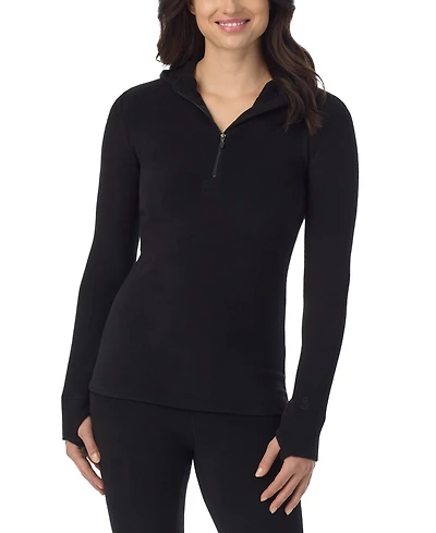Cuddl Duds Women's Long-Sleeve Thumbhole Half-Zip Hoodie