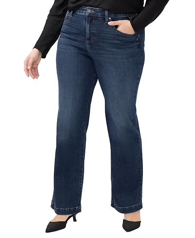 Silver Jeans Co. Plus Avery High-Rise Wide-Leg Curvy-Fit Denim