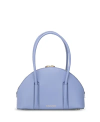 Aranyani Kiko 10 Italian Leather Top-Handle Bag with Gold Monogram