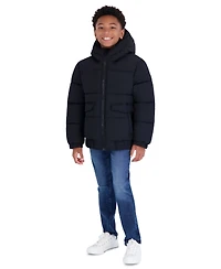 Michael Kors Boys' 8-20 Heavy Weight Ripstop Puffer Hooded Jacket