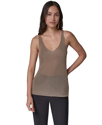 Donna Karan Women's Metallic-Knit Tank Top