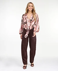 Kittenish Women's Lottie High-Waisted Barrel Pants