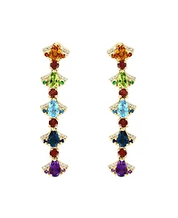 Lali Jewels Multi-Gemstone (3.09 ct. t.w.) Earrings in 14k Rose Gold