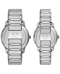 Armani Exchange Men's Quartz Three Hand Silver Stainless Steel Watch 42mm