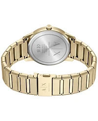 Armani Exchange Men's Quartz Three Hand Gold Stainless Steel Watch 42mm