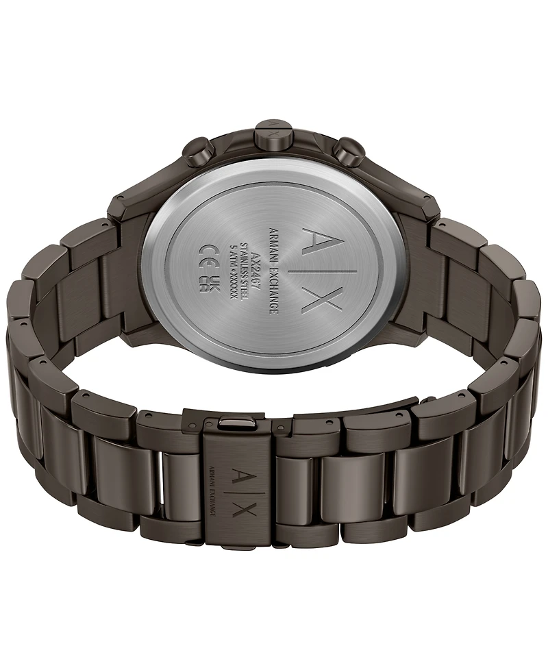Armani Exchange Men's Quartz Chronograph Brown Stainless Steel Watch 46mm