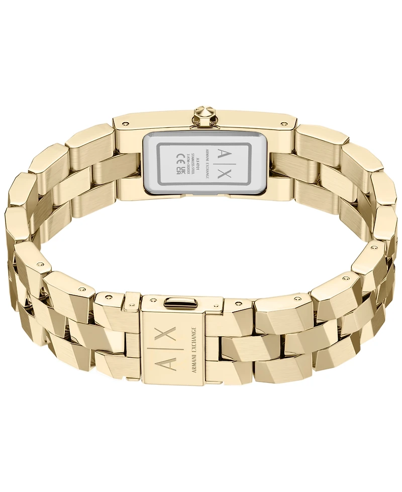 Armani Exchange Women's Quartz Two Hand Gold Stainless Steel Watch 34mm