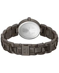 Armani Exchange Women's Audora Quartz Two Hand Brown Stainless Steel Watch 34mm