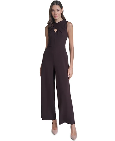 Calvin Klein Women's Sleeveless X-Front Jumpsuit