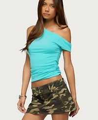 Edikted Women's Studded Hibiscus Off Shoulder Top