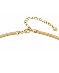And Now This Cubic Zirconia Flat Herringbone Chain Necklace