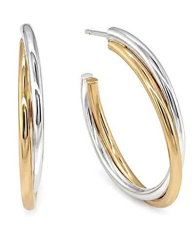 And Now This Two Tone Layered Hoop Earring