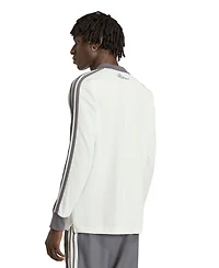 Adidas Men's Cream Mercedes-amg Petronas F1 Team Silver Arrows Icon Long Sleeve Polo Shirt