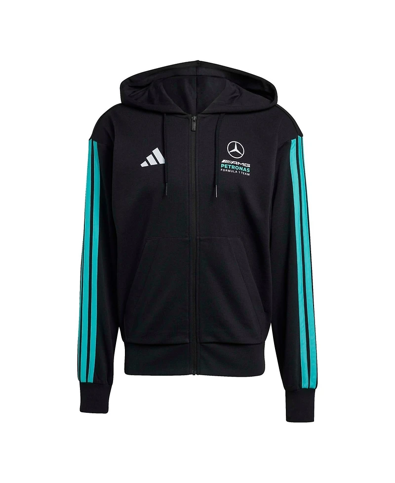 Adidas Men's Black Mercedes-amg Petronas F1 Team 2026 Alpha Skin Full-Zip Tri-Blend Hoodie