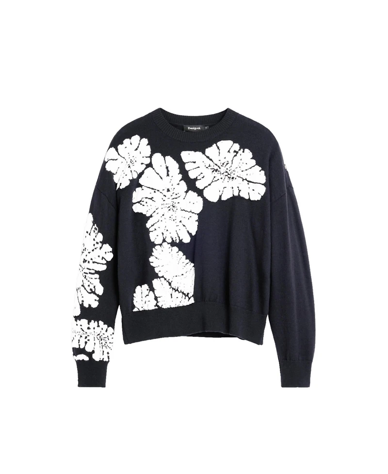 Desigual Women's M. C. Lacroix Jacquard Floral Sweater