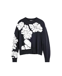 Desigual Women's M. C. Lacroix Jacquard Floral Sweater