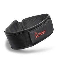 Sunny Health & Fitness Heavy-Duty 4" Nylon Weightlifting Belt with Back Support & Adjustable Fit for Strength Training