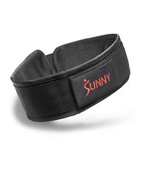 Sunny Health Fitness Heavy Duty 4 Nylon Weightlifting Belt With Back Support Adjustable Fit For Strength Training