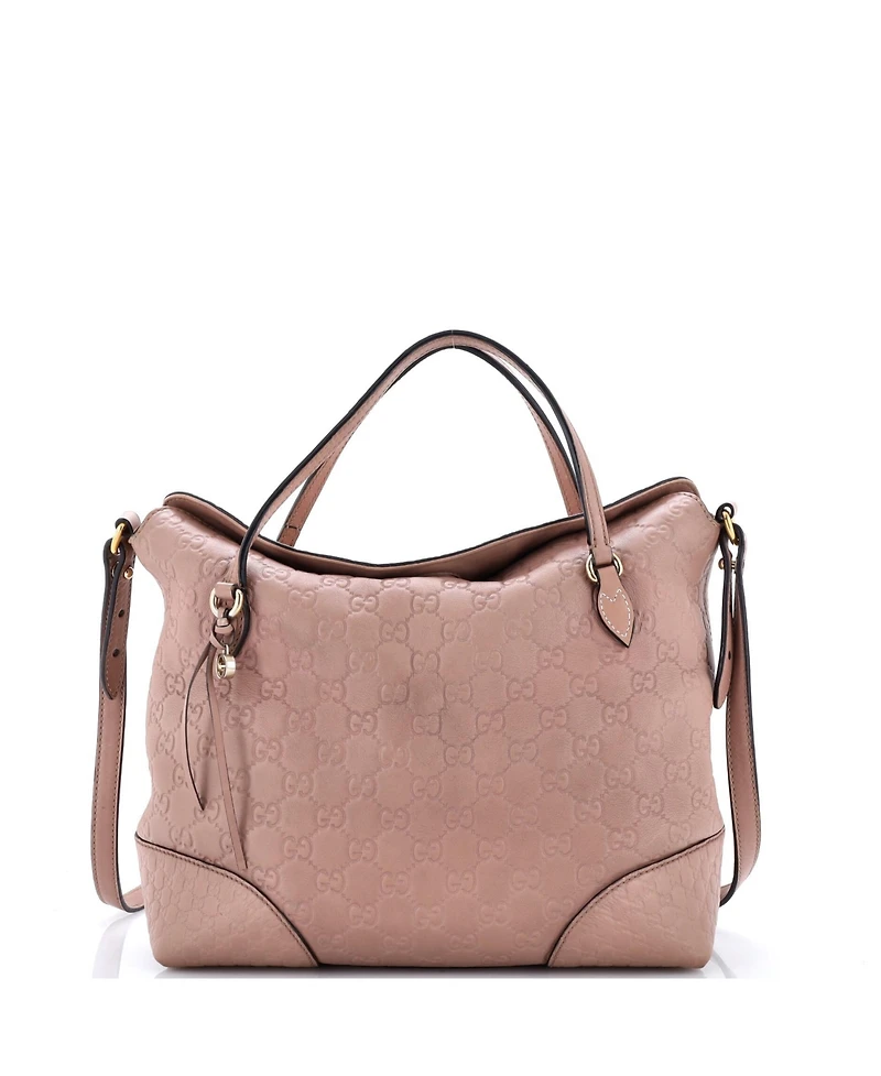 Pre-Owned Gucci Medium Bree Convertible Top Handle Bag Guccissima Leather