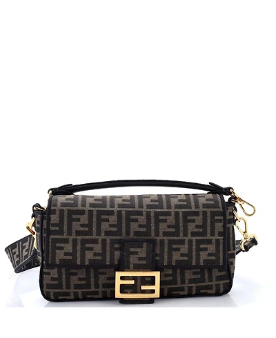 Pre-Owned Fendi Medium Baguette Nm Bag Zucca Canvas