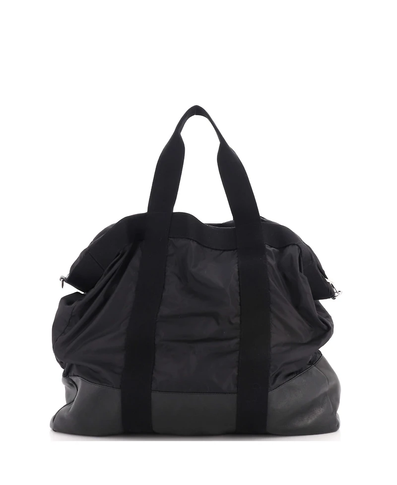 Pre-Owned Saint Laurent City Logo Tote Bag Nylon with Leather