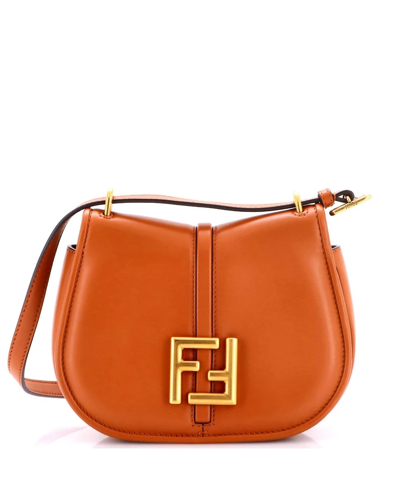 Pre-Owned Fendi Small C'mon Shoulder Bag Leather