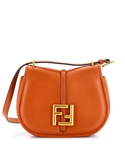 Pre-Owned Fendi Small C'mon Shoulder Bag Leather