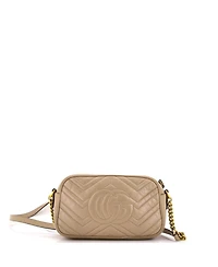 Pre-Owned Gucci Small Gg Marmont Shoulder Bag Matelasse Leather