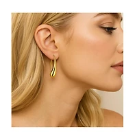 Sophia Teardrop Hook Earrings - Modern Minimalist Design Silver or Gold