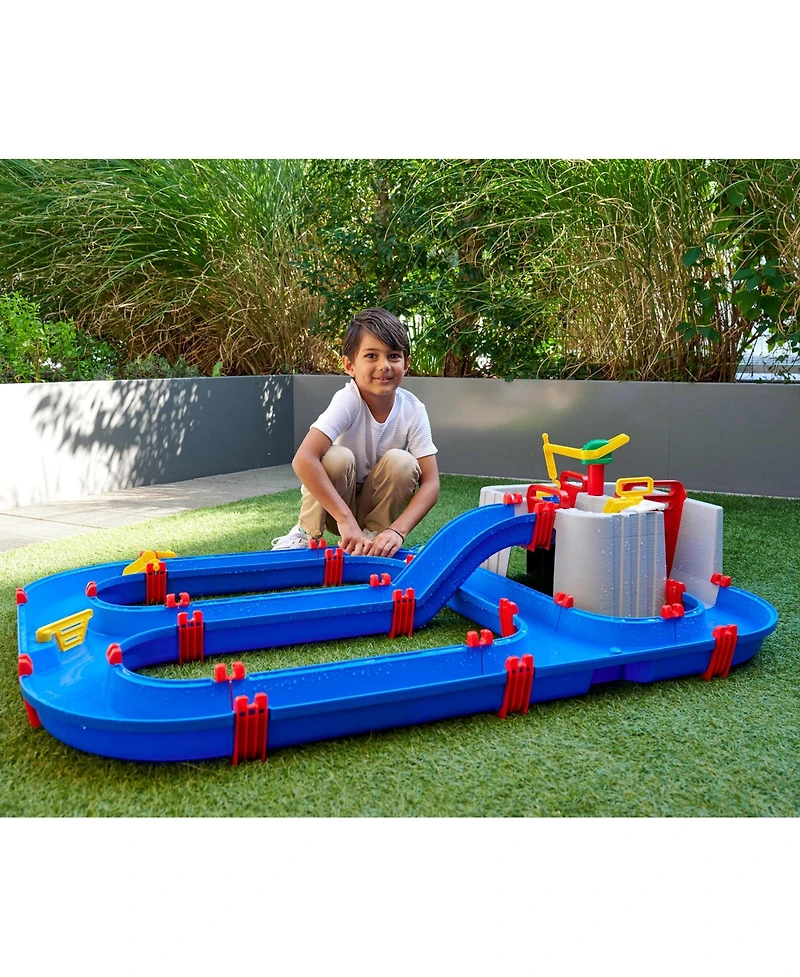 Aquaplay Harbor 50.39" x 36.61" x 15.75" Hand-Crank Water Play Set, Ages 3+