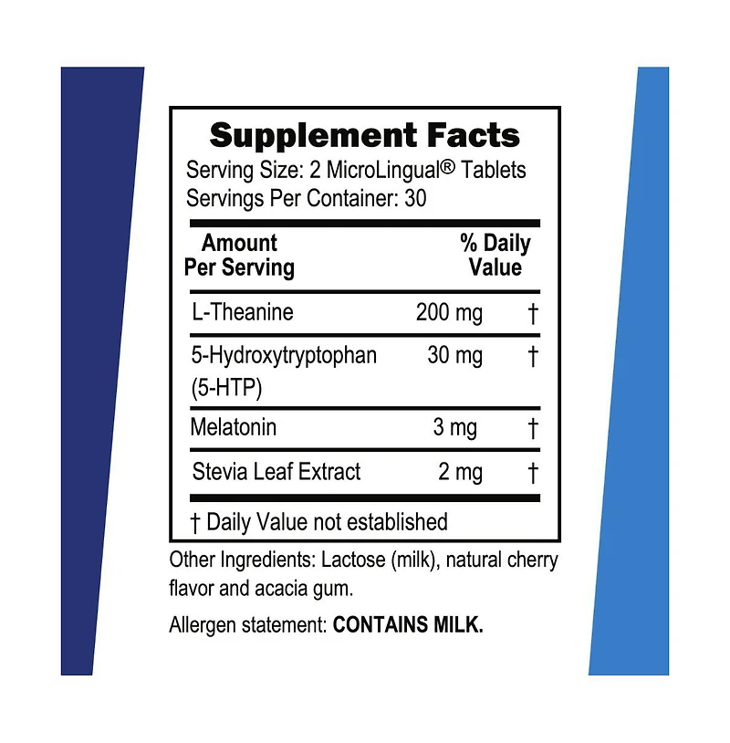 Superior Source Calming Formula, L-Theanine, Melatonin, Under The Tongue Quick Dissolve MicroLingual Tablets, 60 Ct, 5-htp for Enhanced Serotonin