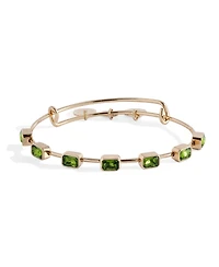 Alex and Ani August Birthstone Emerald Cut Bangle