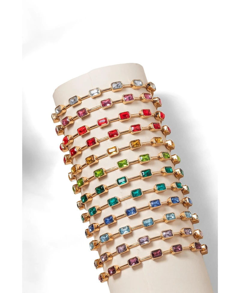 Alex and Ani December Birthstone Emerald Cut Bangle