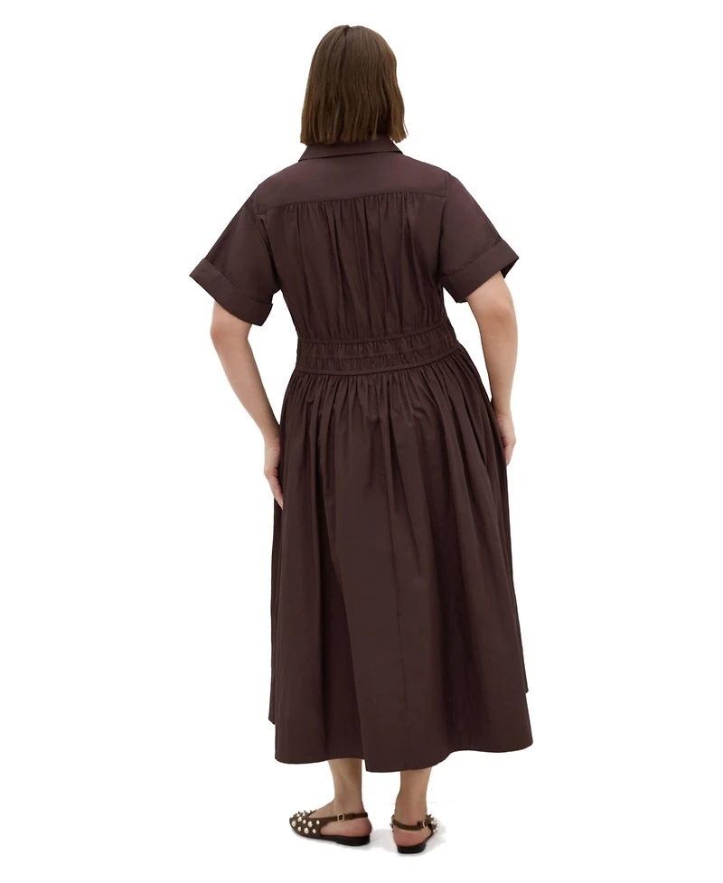 City Chic Women's Plus Lana Midi Shirt Dress