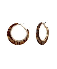 Jessica Simpson Hoop Earrings for Women Gold-Tone, Earth-Toned Hoops
