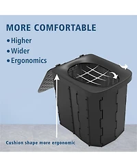 Piscifun Folding Portable Camping Toilet Extra Large Comfortable For Adults Kids Travel Potty