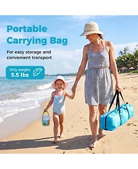 Sugift Wind Powered Beach Tent Portable Sun Shelter Canopy for Picnic