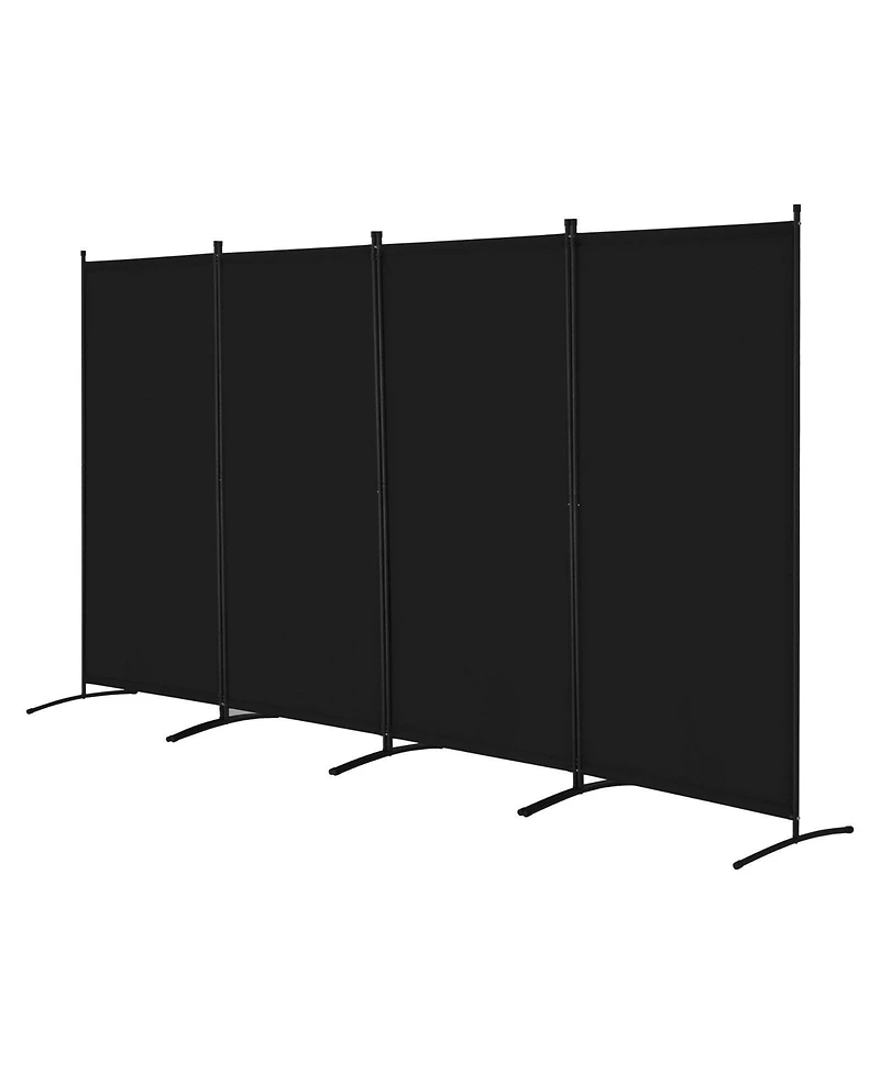 Slickblue Freestanding 4 Panel Room Partition Divider, Portable Privacy Screen for Living Bedroom