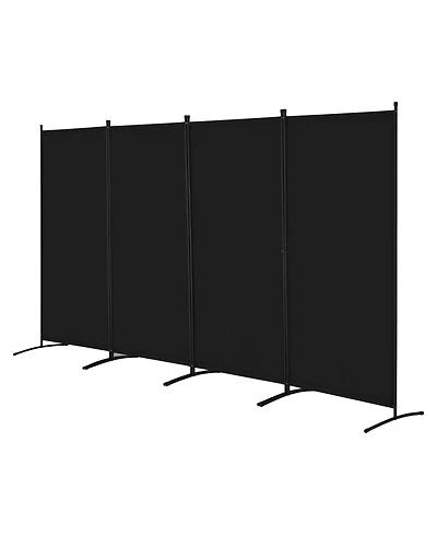 Slickblue Freestanding 4 Panel Room Partition Divider, Portable Privacy Screen for Living Bedroom
