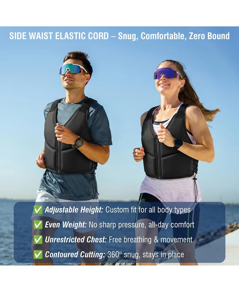 Zeny 10LBS Adjustable Weighted Vest for Women, Breathable Workout Vest with Zipper