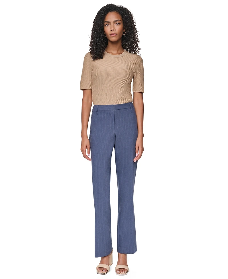 Dkny Women's Modern F Pinstripe Straight-Leg Trousers