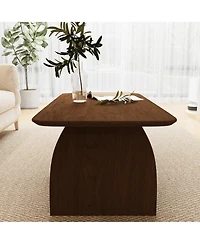 Flynama 47 Inch Double-Layer Rectangular Mdf Coffee Table