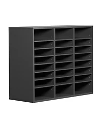 Slickblue 24 Compartment Literature Organizer with Adjustable Shelves