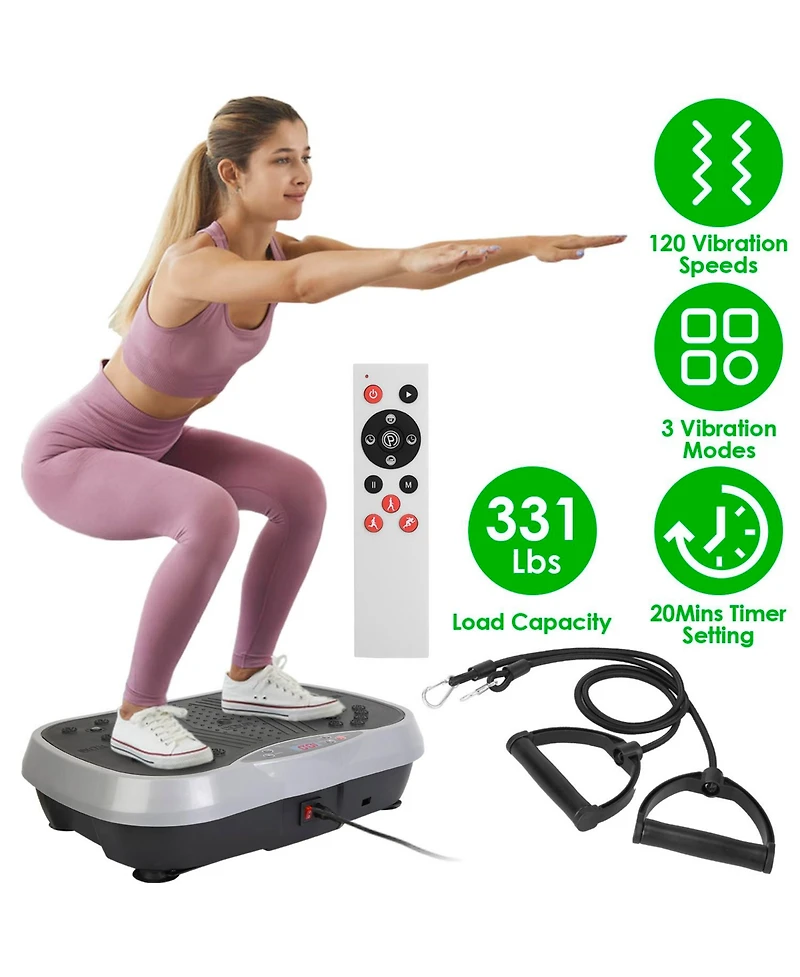 Sevorley Whole Body Vibration Plate Exercise Machine with Remote, 120 Speed Levels and Resistance Bands